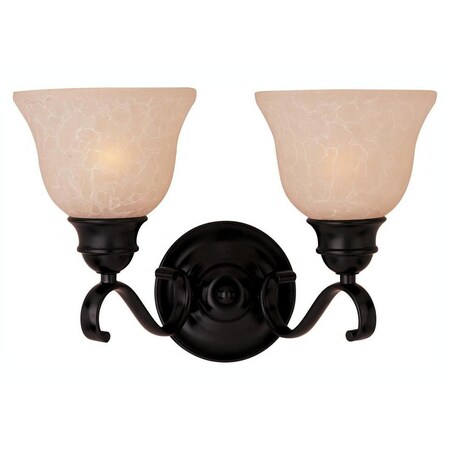 Maxim Two Light Oil Rubbed Bronze Wilshire Glass Vanity 85808WSOI